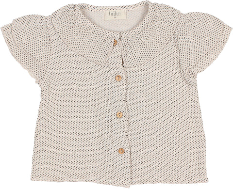 MINI DOTS BLOUSE - ROSE