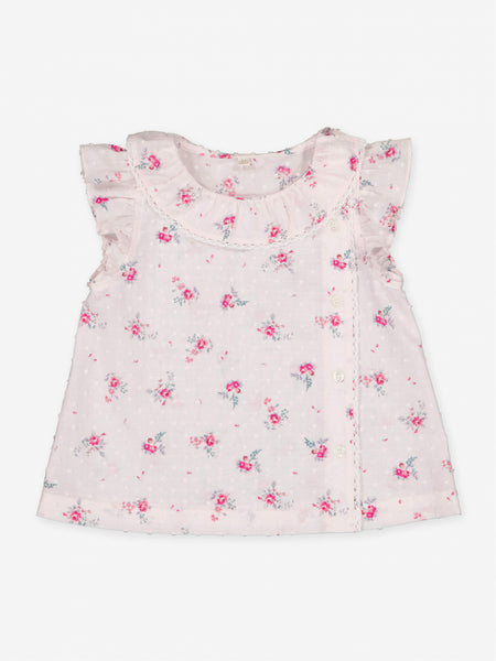 SUZETTE BABY PINK FLOWERS BLOUSE