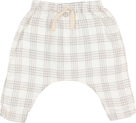 CHECK BABY PANT - CLOUD