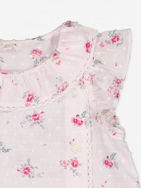SUZETTE BABY PINK FLOWERS BLOUSE