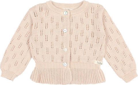 BABY ROMANTIC CARDIGAN - ROSE