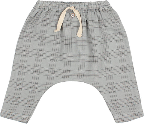 CHECK BABY PANT - GREY